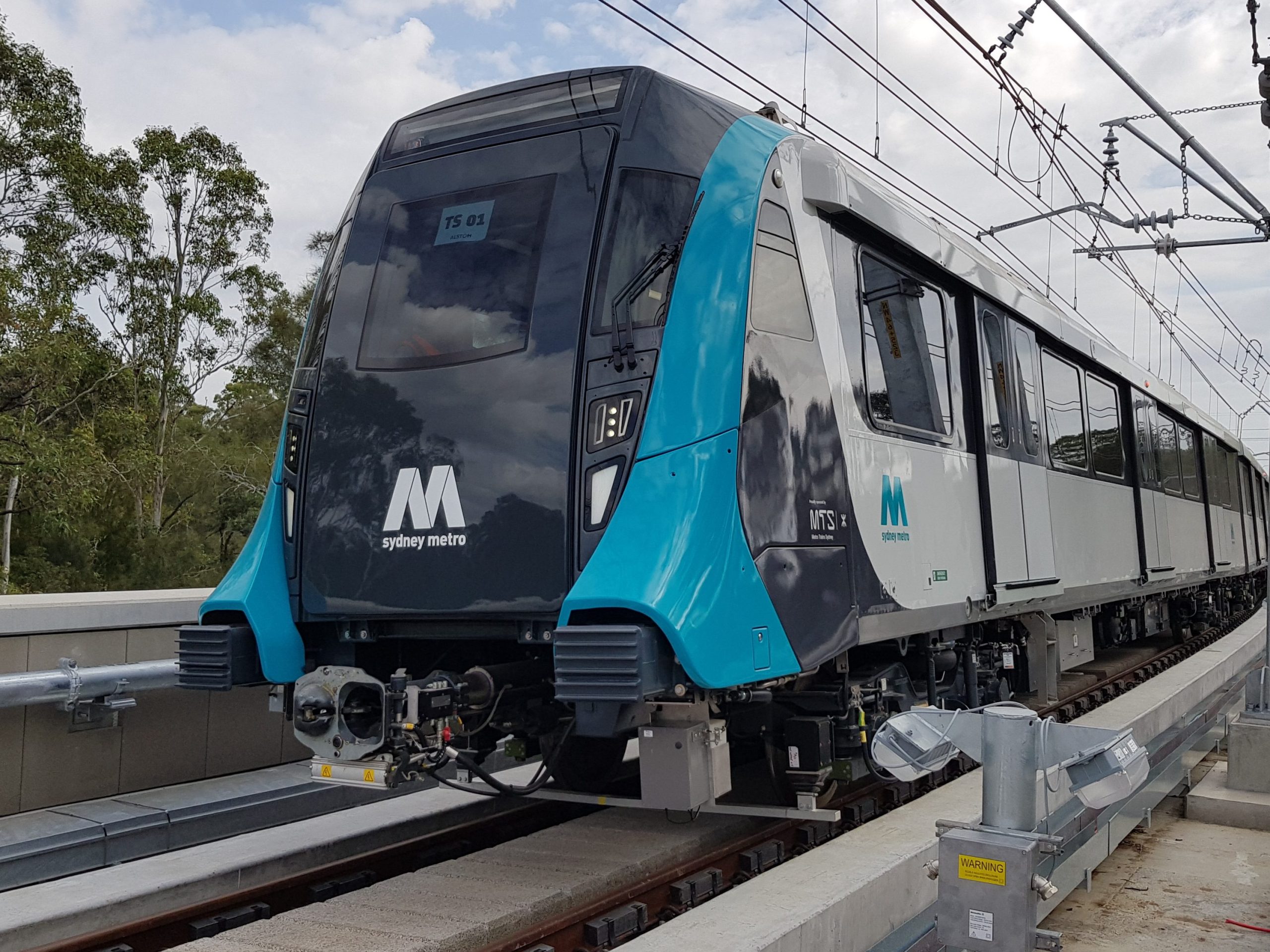 Sydney metro train under test